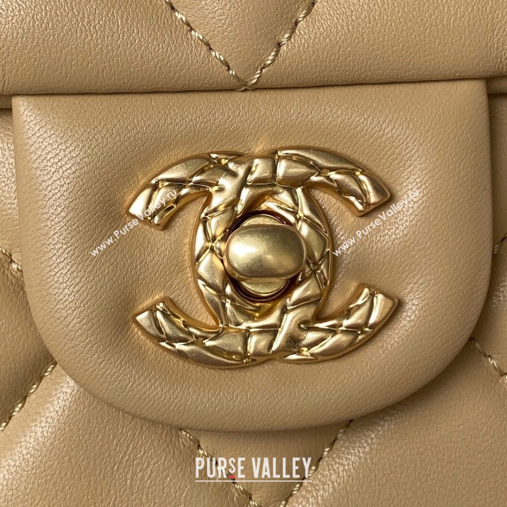 Chanel Lambskin Flap Bag AS4264 Beige 2023 (jiyuan-23100712)