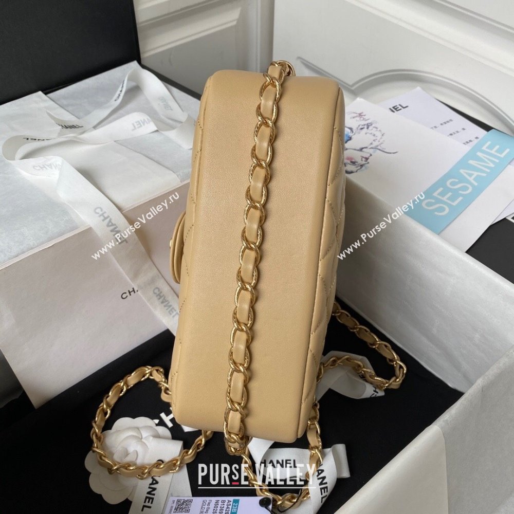 Chanel Lambskin Flap Bag AS4264 Beige 2023 (jiyuan-23100712)