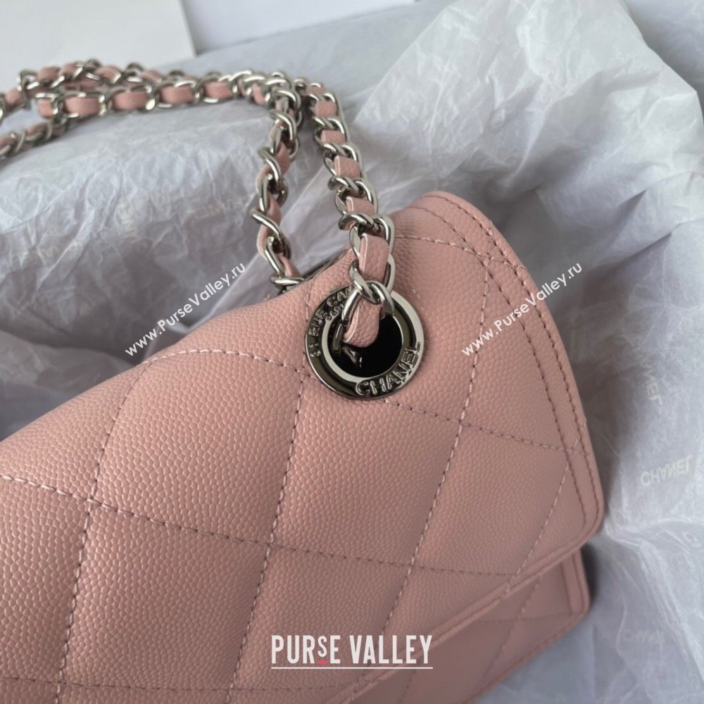 Chanel Shiny Grained Calfskin Flap Bag AS4405 Pink 2023 (jiyuan-23100718)