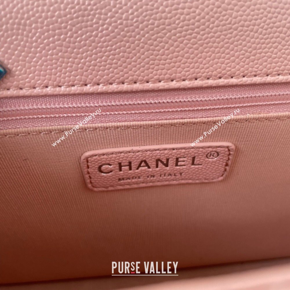 Chanel Shiny Grained Calfskin Flap Bag AS4405 Pink 2023 (jiyuan-23100718)