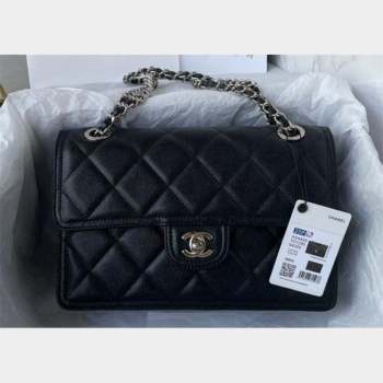 Chanel Shiny Grained Calfskin Flap Bag AS4405 Black 2023 (jiyuan-23100717)