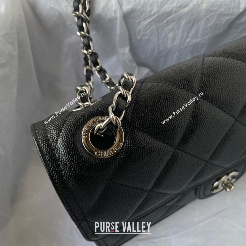 Chanel Shiny Grained Calfskin Flap Bag AS4405 Black 2023 (jiyuan-23100717)