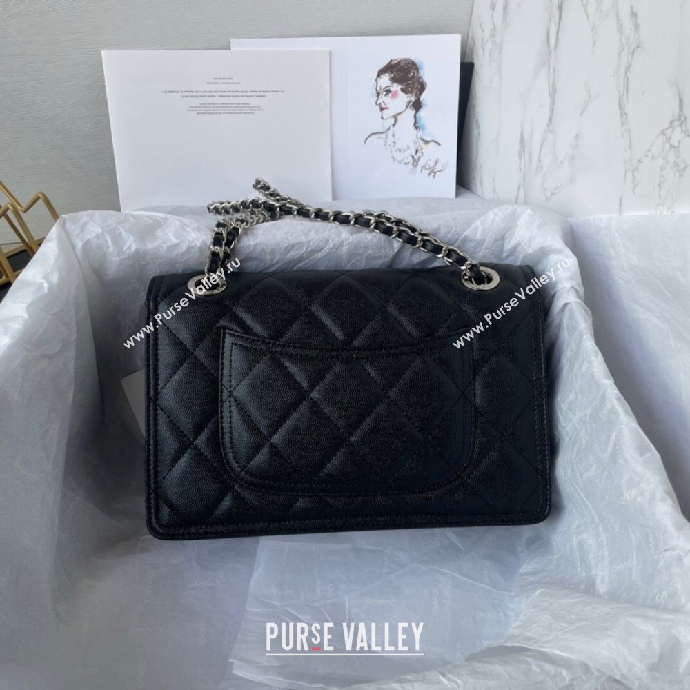 Chanel Shiny Grained Calfskin Flap Bag AS4405 Black 2023 (jiyuan-23100717)