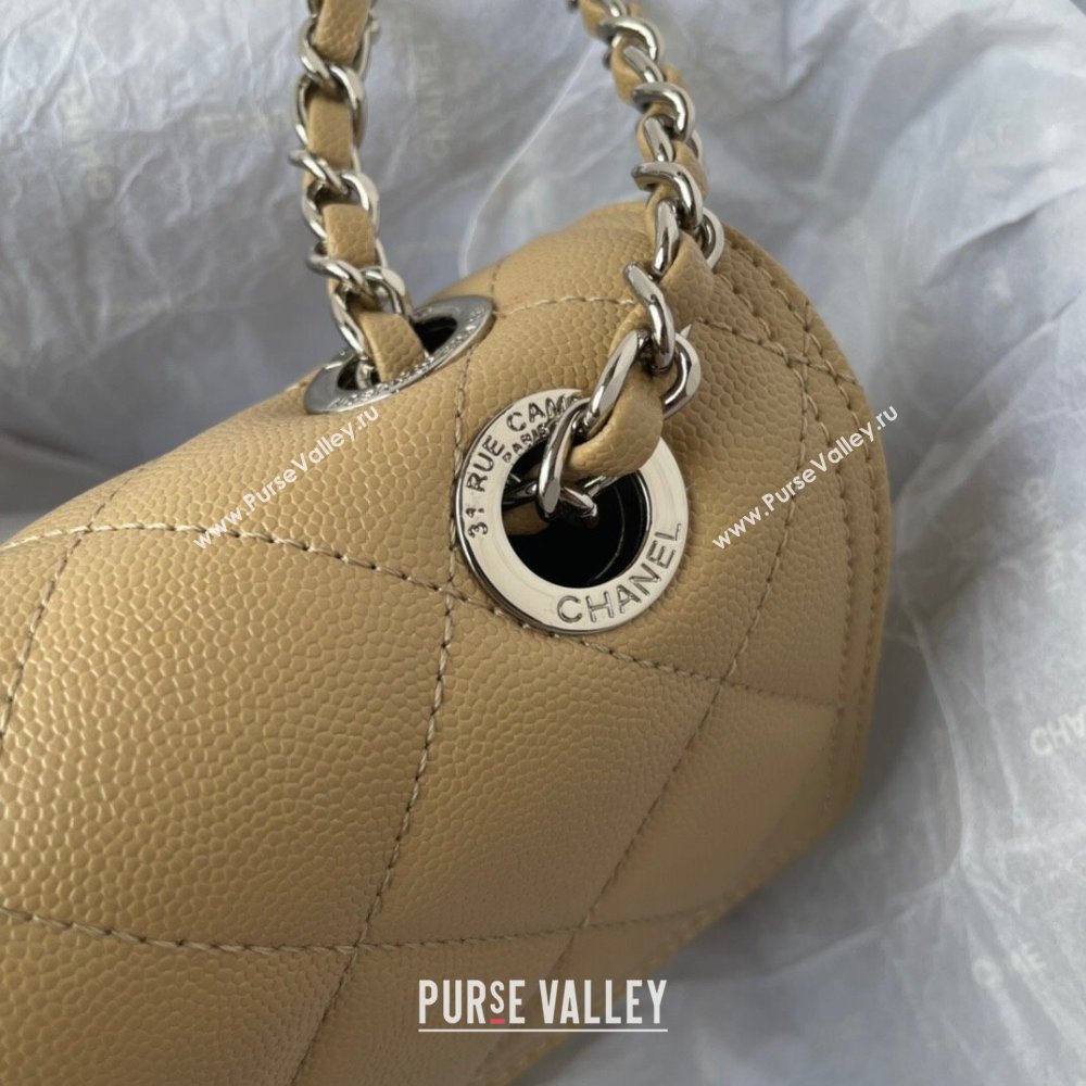 Chanel Shiny Grained Calfskin Flap Bag AS4405 Beige 2023 (jiyuan-23100719)