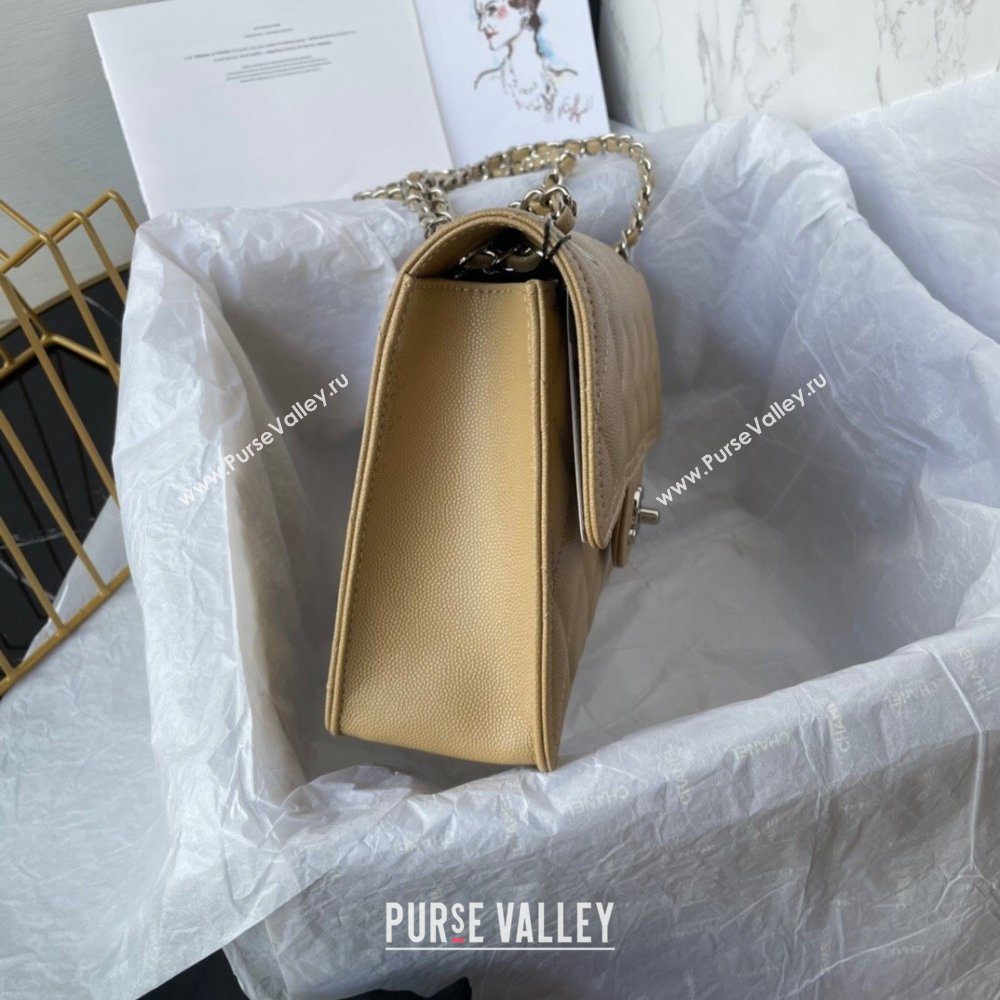 Chanel Shiny Grained Calfskin Flap Bag AS4405 Beige 2023 (jiyuan-23100719)