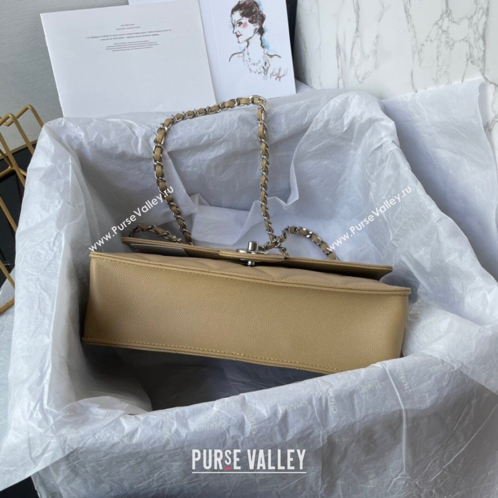 Chanel Shiny Grained Calfskin Flap Bag AS4405 Beige 2023 (jiyuan-23100719)
