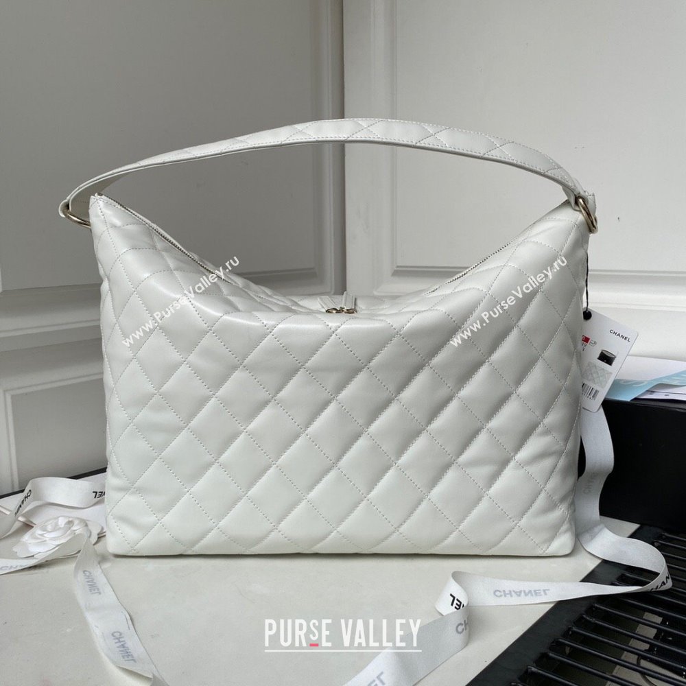 Chanel Calfskin Maxi Hobo Bag AS4339 White 2023 (jiyuan-23101014)