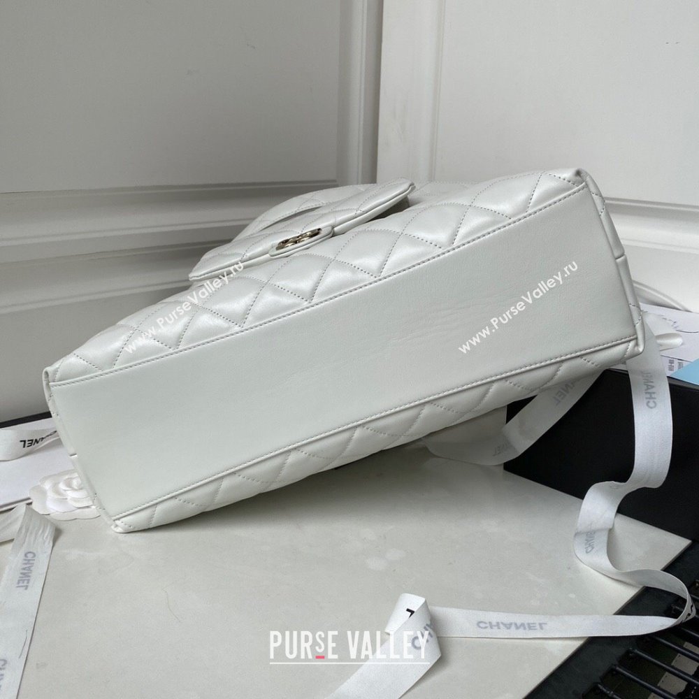 Chanel Calfskin Maxi Hobo Bag AS4339 White 2023 (jiyuan-23101014)