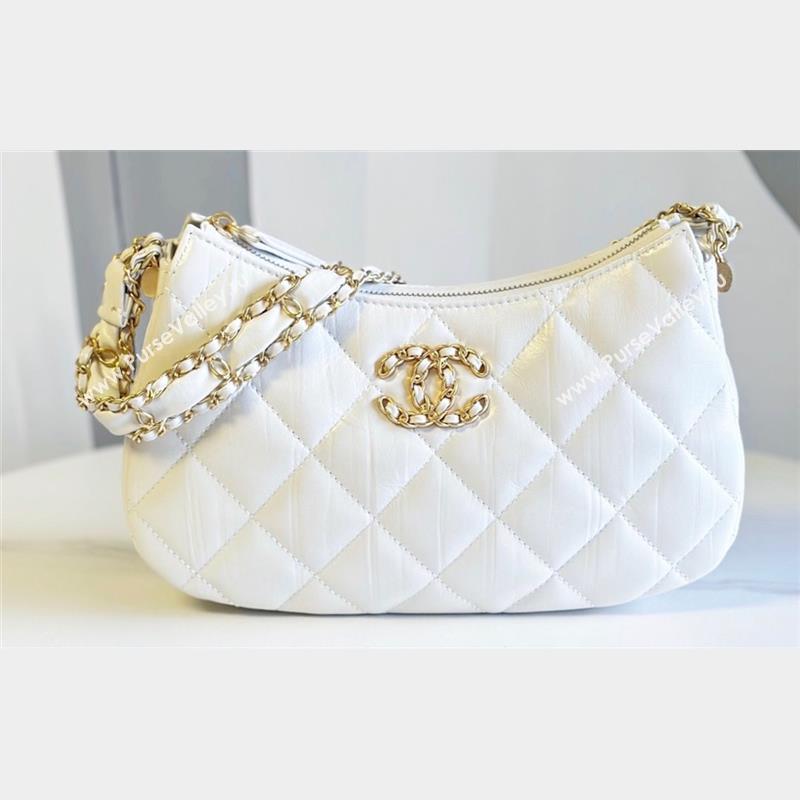 Chanel Calfskin Small Hobo Bag AS4422 White 2023 (jiyuan-23101019)