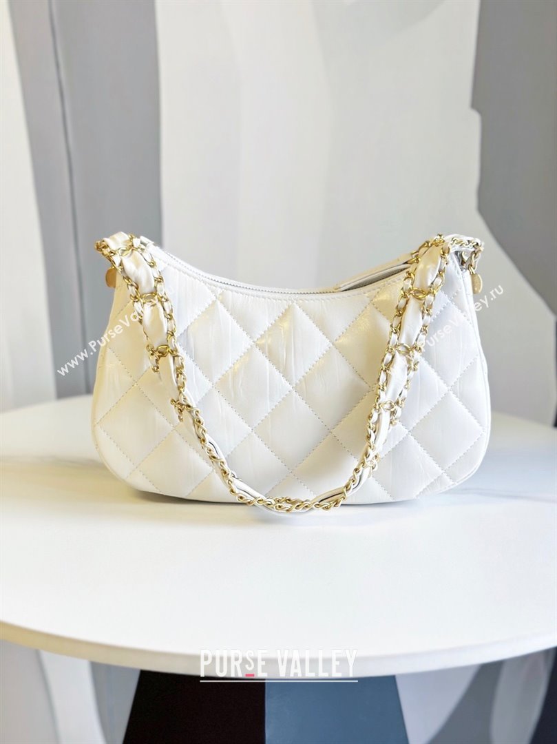 Chanel Calfskin Small Hobo Bag AS4422 White 2023 (jiyuan-23101019)