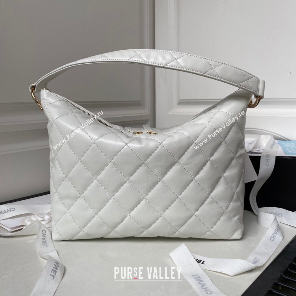 Chanel Calfskin Hobo Bag AS4347 White 2023 (jiyuan-23101017)