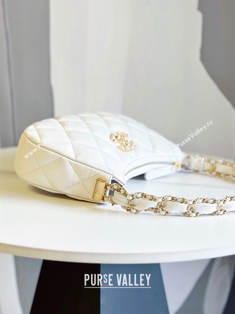 Chanel Calfskin Small Hobo Bag AS4422 White 2023 (jiyuan-23101019)