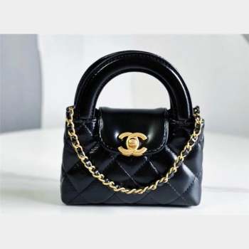 Chanel Shiny Aged Calfskin Clutch with Chain Bag AP3435 Black 2023 (jiyuan-23100978)