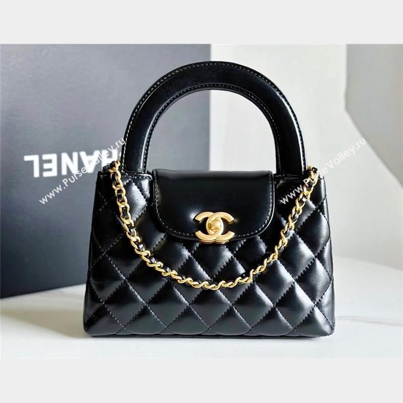 Chanel Shiny Aged Calfskin Mini Shopping Bag AS4416 Black 2023 (jiyuan-23100971)