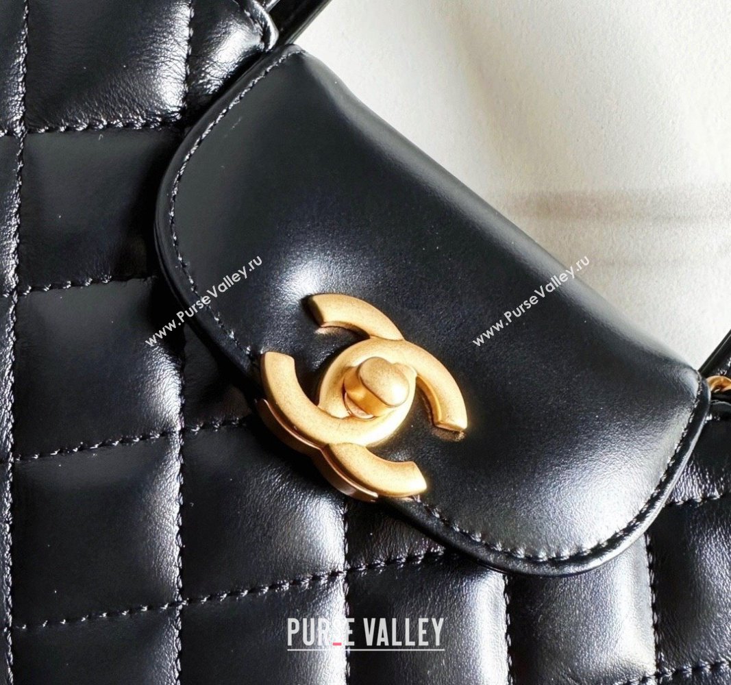 Chanel Shiny Aged Calfskin Mini Shopping Bag AS4416 Black 2023 (jiyuan-23100971)