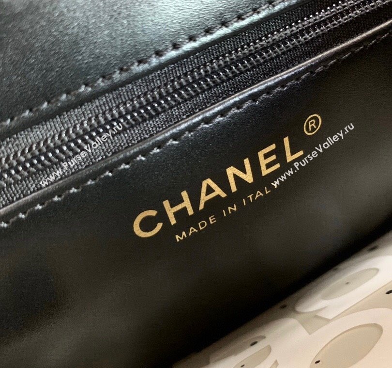 Chanel Shiny Aged Calfskin Mini Shopping Bag AS4416 Black 2023 (jiyuan-23100971)