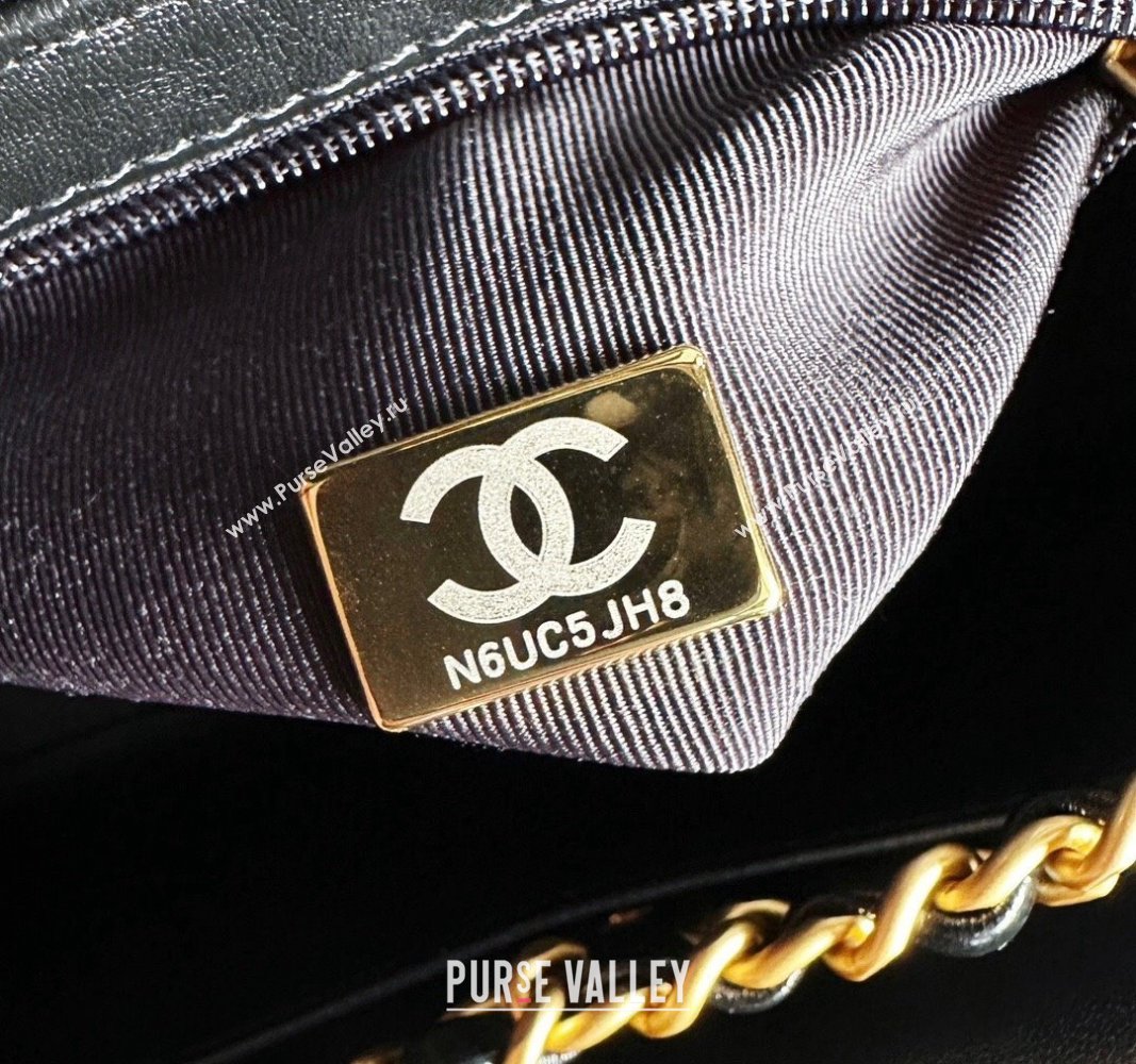 Chanel Shiny Aged Calfskin Mini Shopping Bag AS4416 Black 2023 (jiyuan-23100971)