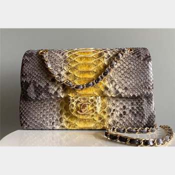 Chanel Python Medium Classic Handbag 1112 02 2023 (yunding-23101002)