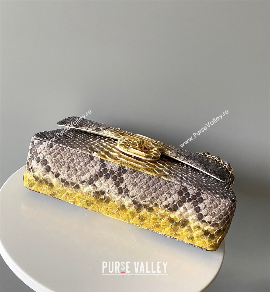 Chanel Python Medium Classic Handbag 1112 02 2023 (yunding-23101002)