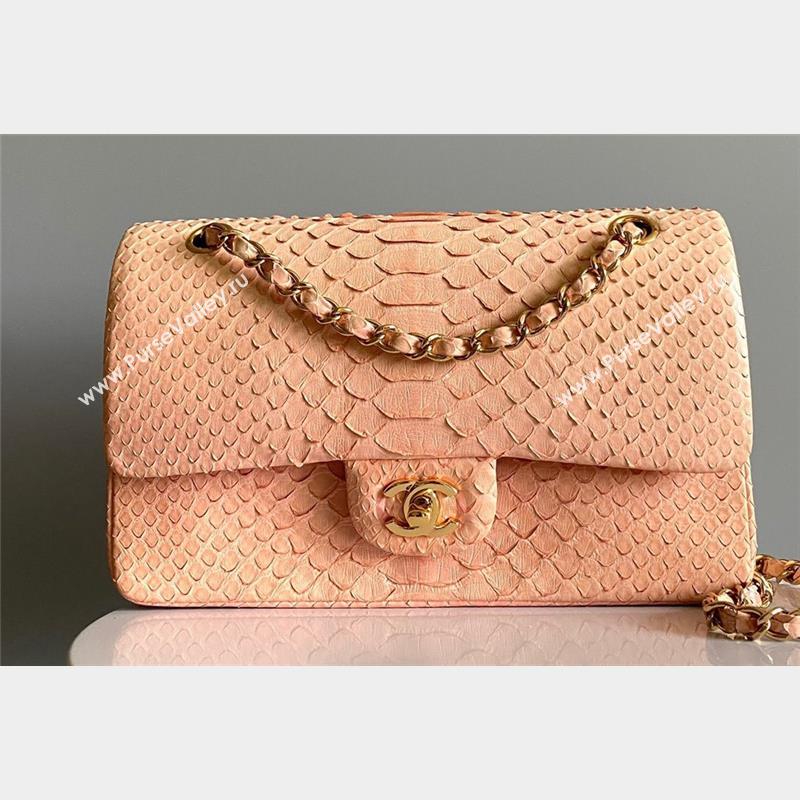 Chanel Python Medium Classic Handbag 1112 07 2023 (yunding-23101007)