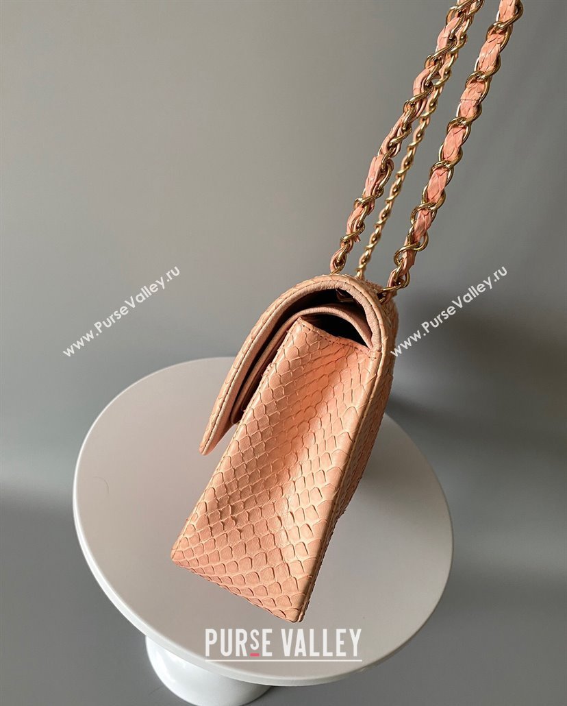 Chanel Python Medium Classic Handbag 1112 07 2023 (yunding-23101007)