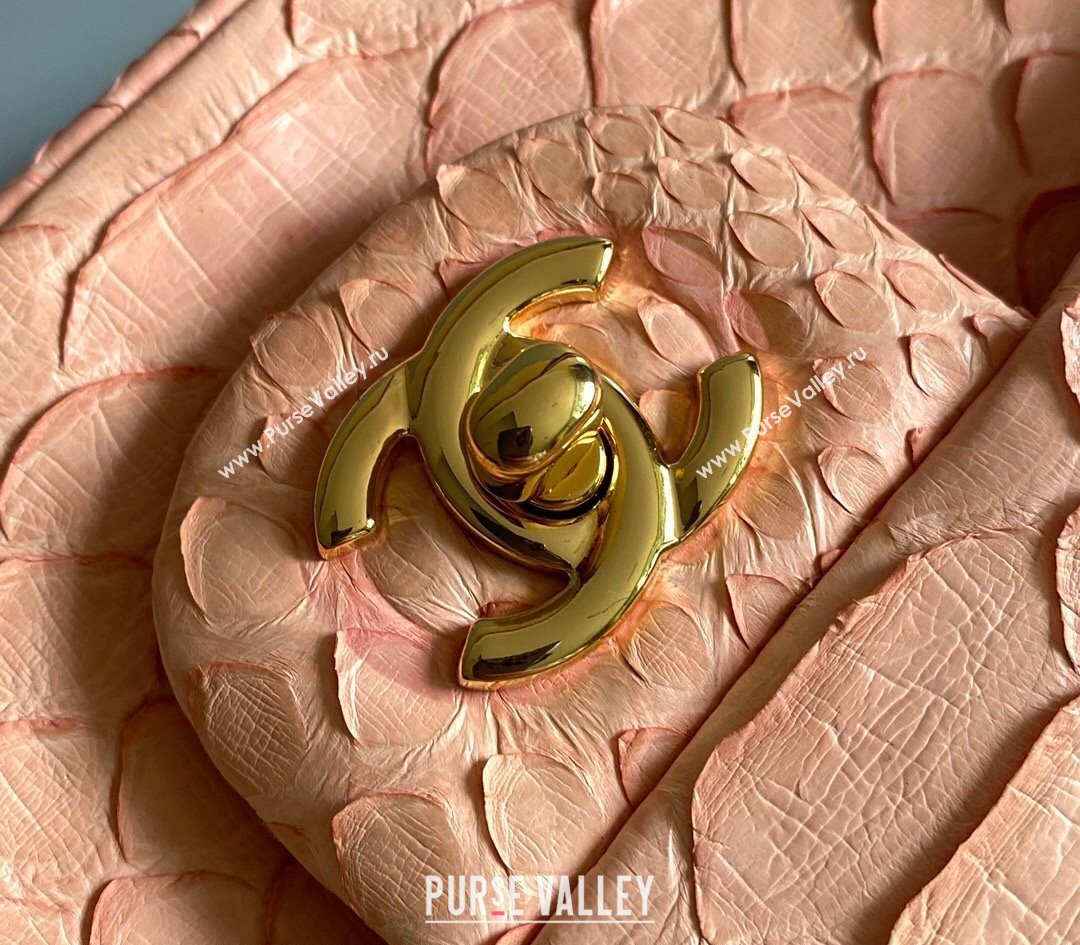 Chanel Python Medium Classic Handbag 1112 07 2023 (yunding-23101007)