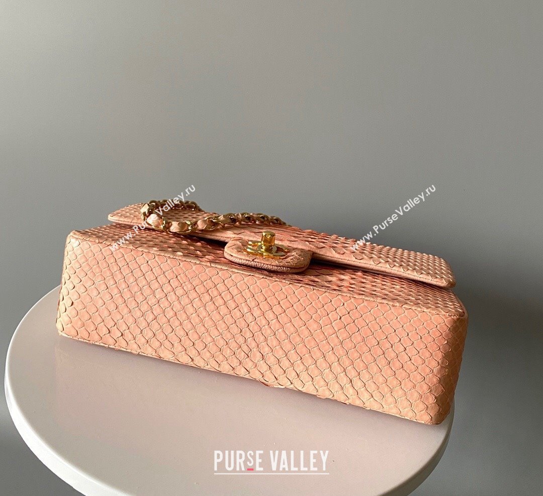 Chanel Python Medium Classic Handbag 1112 07 2023 (yunding-23101007)