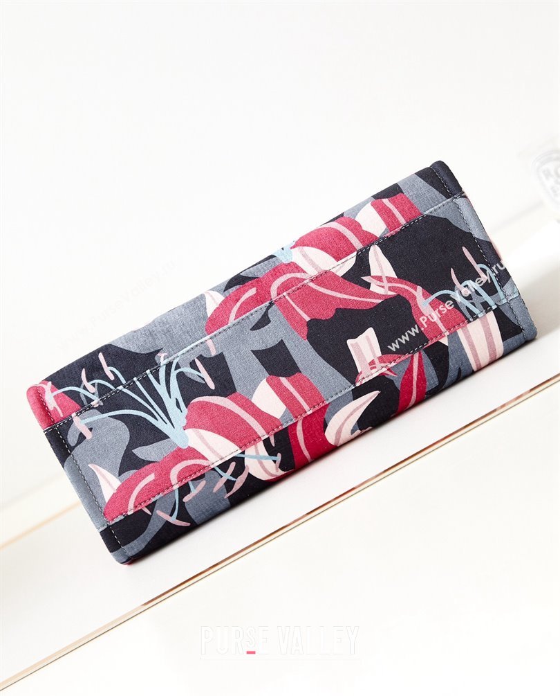 Chanel Deauville Printed Velvet and Wooden Pearls Small Shopping Bag AS3257 Red 2023 (jiyuan-23101022)