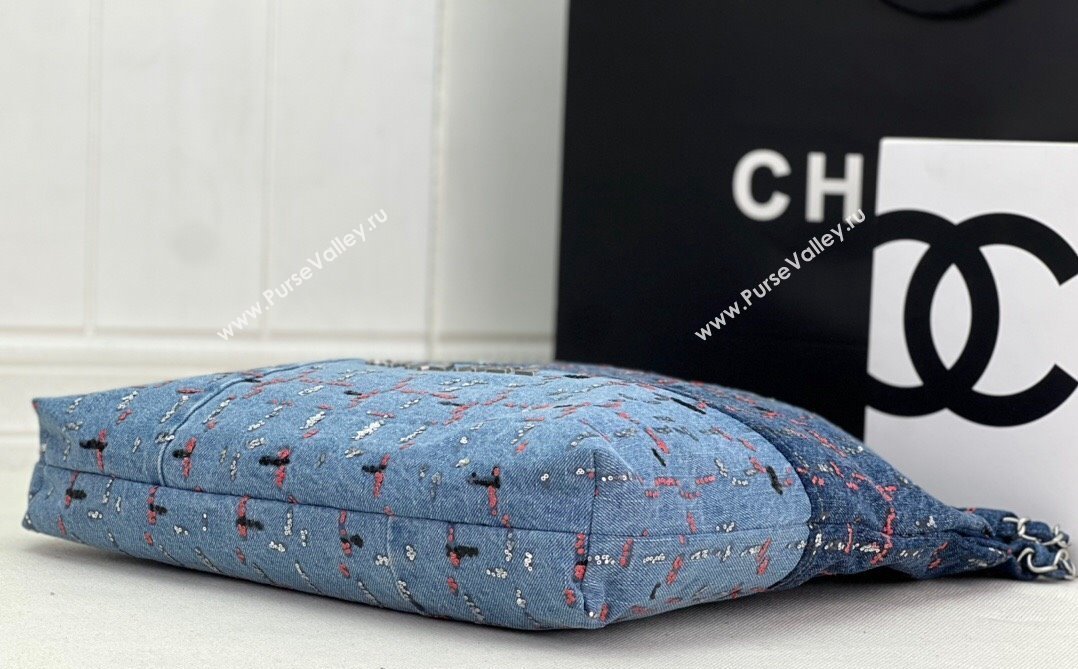 Chanel Denim Patchwork and Glitters CHANEL 22 Handbag AS3261 2023 (jiyuan-23101011)