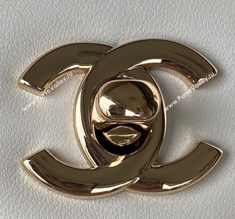 Chanel Lambskin Small Flap Bag with Black/White Ball AS1787 White 2023 (jiyuan-23100943)