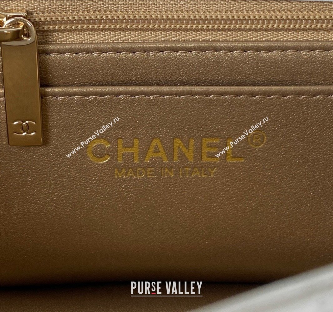 Chanel Lambskin Small Flap Bag with Black/White Ball AS1787 White 2023 (jiyuan-23100943)