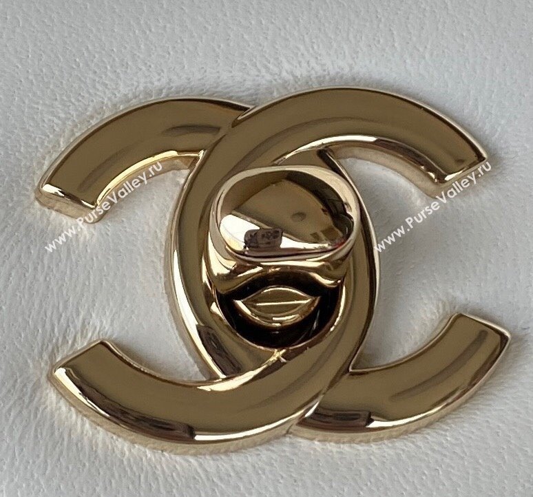 Chanel Lambskin Mini Flap Bag with Black/White Ball AS1786 White 2023 (jiyuan-23100951)