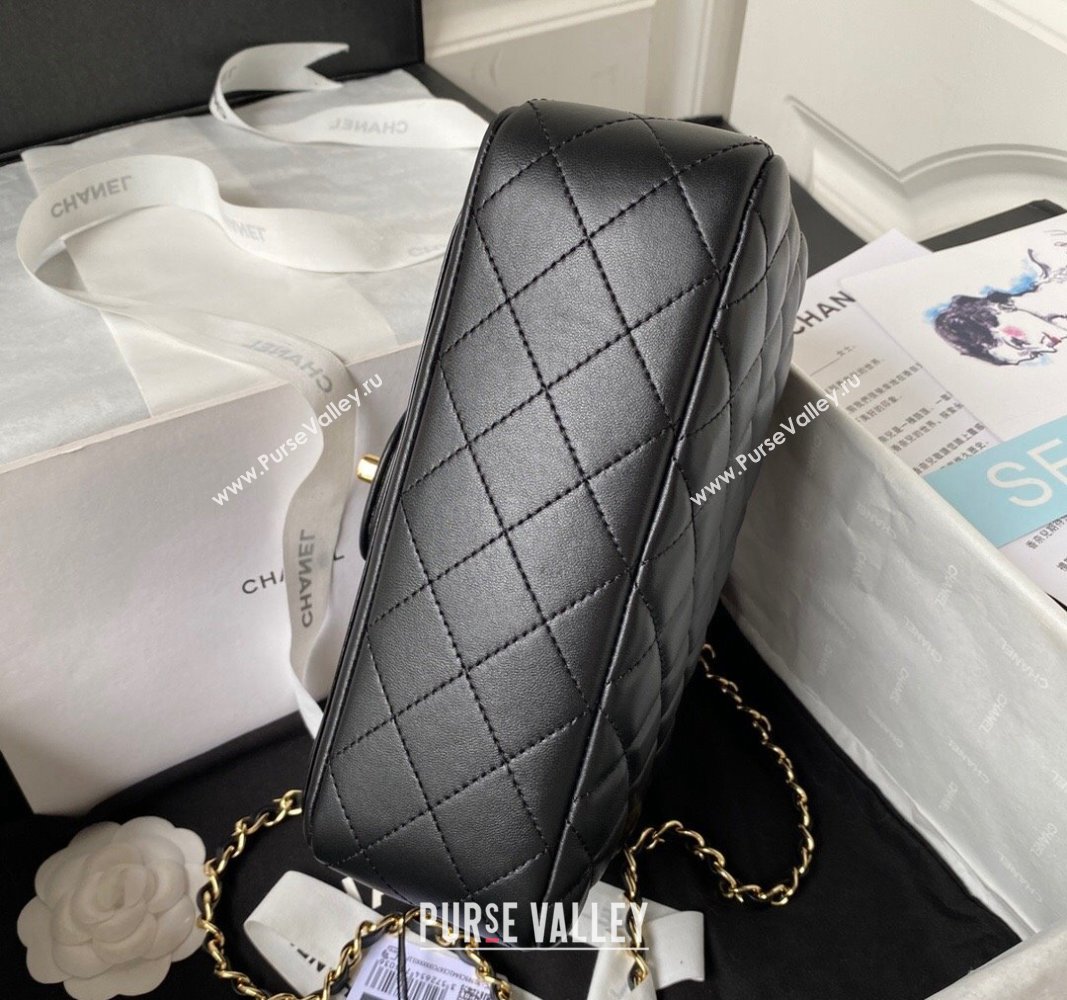 Chanel Lambskin Flap Bag AS4289 Black/Patent 2023 (jiyuan-23100945)