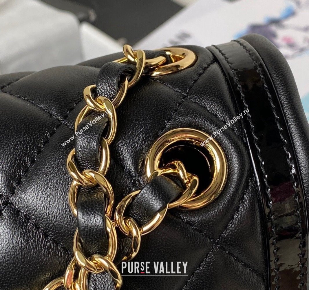 Chanel Lambskin Flap Bag AS4289 Black/Patent 2023 (jiyuan-23100945)