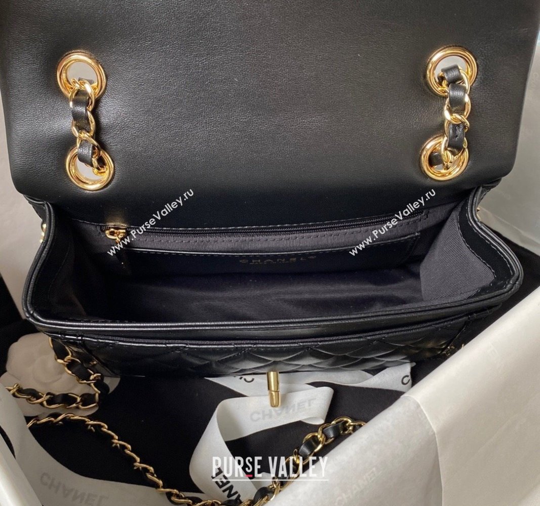 Chanel Lambskin Flap Bag AS4289 Black/Patent 2023 (jiyuan-23100945)
