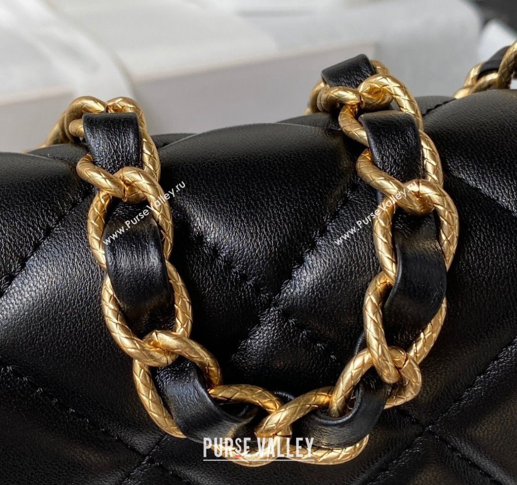 Chanel Lambskin Flap Bag AS4263 Black 2023 (jiyuan-23100713)