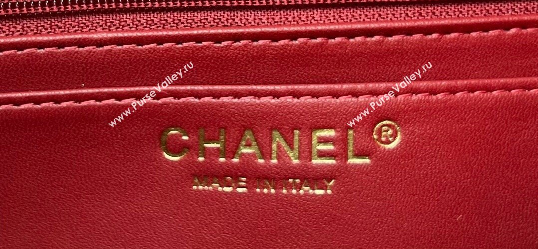 Chanel Wool Tweed Small Classic Handbag A01116 Blue/Red 2023 (jiyuan-23100916)