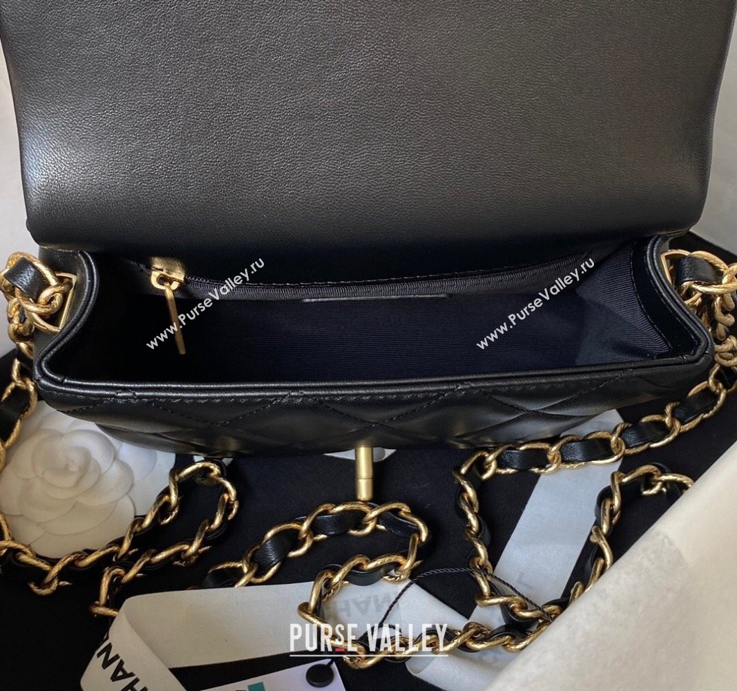 Chanel Lambskin Flap Bag AS4263 Black 2023 (jiyuan-23100713)