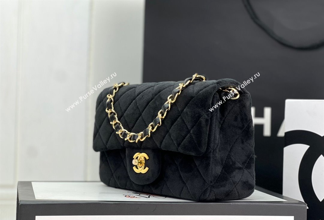 Chanel Wool Tweed Small Classic Handbag A01116 Black 2023 (jiyuan-23100910)