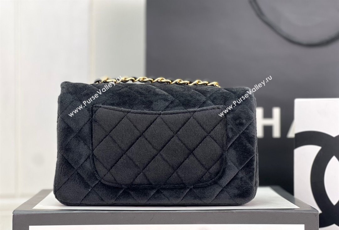Chanel Wool Tweed Small Classic Handbag A01116 Black 2023 (jiyuan-23100910)