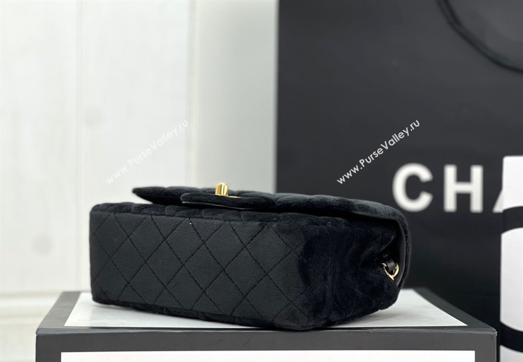 Chanel Wool Tweed Small Classic Handbag A01116 Black 2023 (jiyuan-23100910)