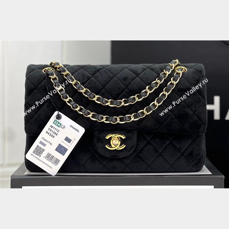 Chanel Wool Tweed Medium Classic Handbag A01112 Black 2023 (jiyuan-23100901)