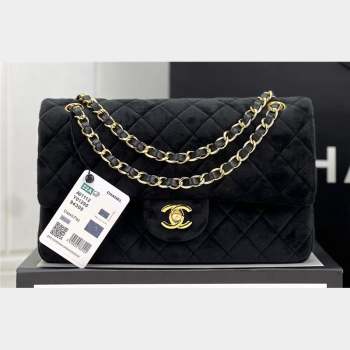 Chanel Wool Tweed Medium Classic Handbag A01112 Black 2023 (jiyuan-23100901)