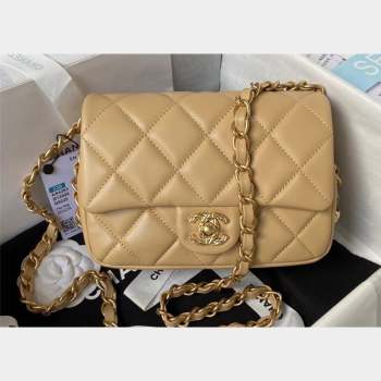 Chanel Lambskin Flap Bag AS4263 Beige 2023 (jiyuan-23100716)