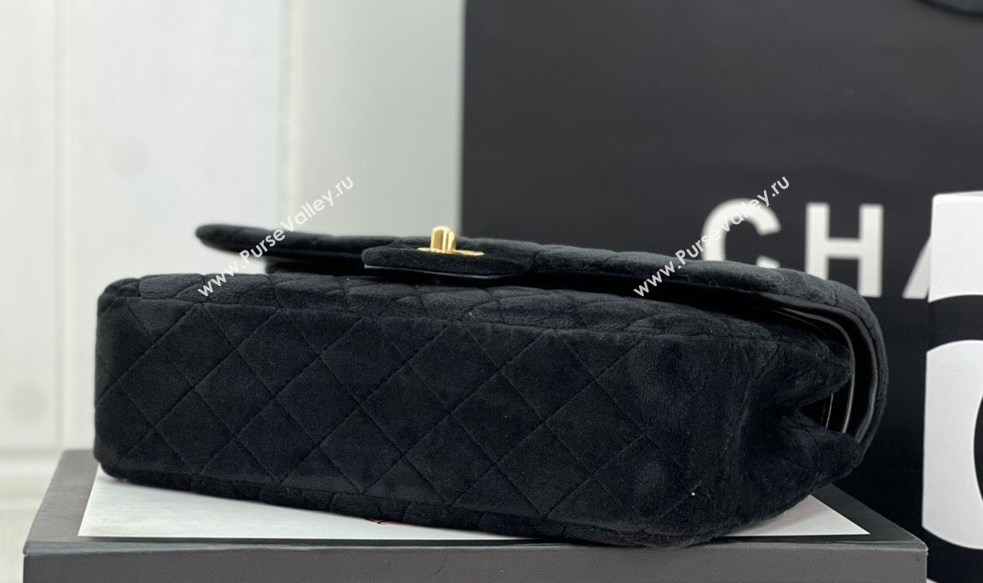 Chanel Wool Tweed Medium Classic Handbag A01112 Black 2023 (jiyuan-23100901)