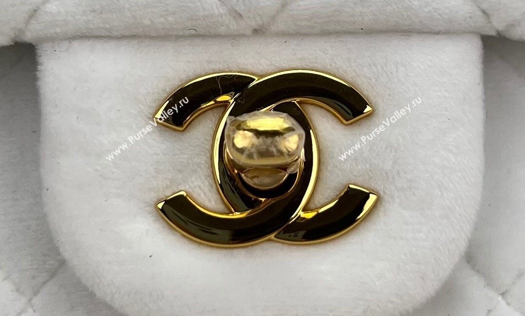 Chanel Wool Tweed Small Classic Handbag A01116 White 2023 (jiyuan-23100911)