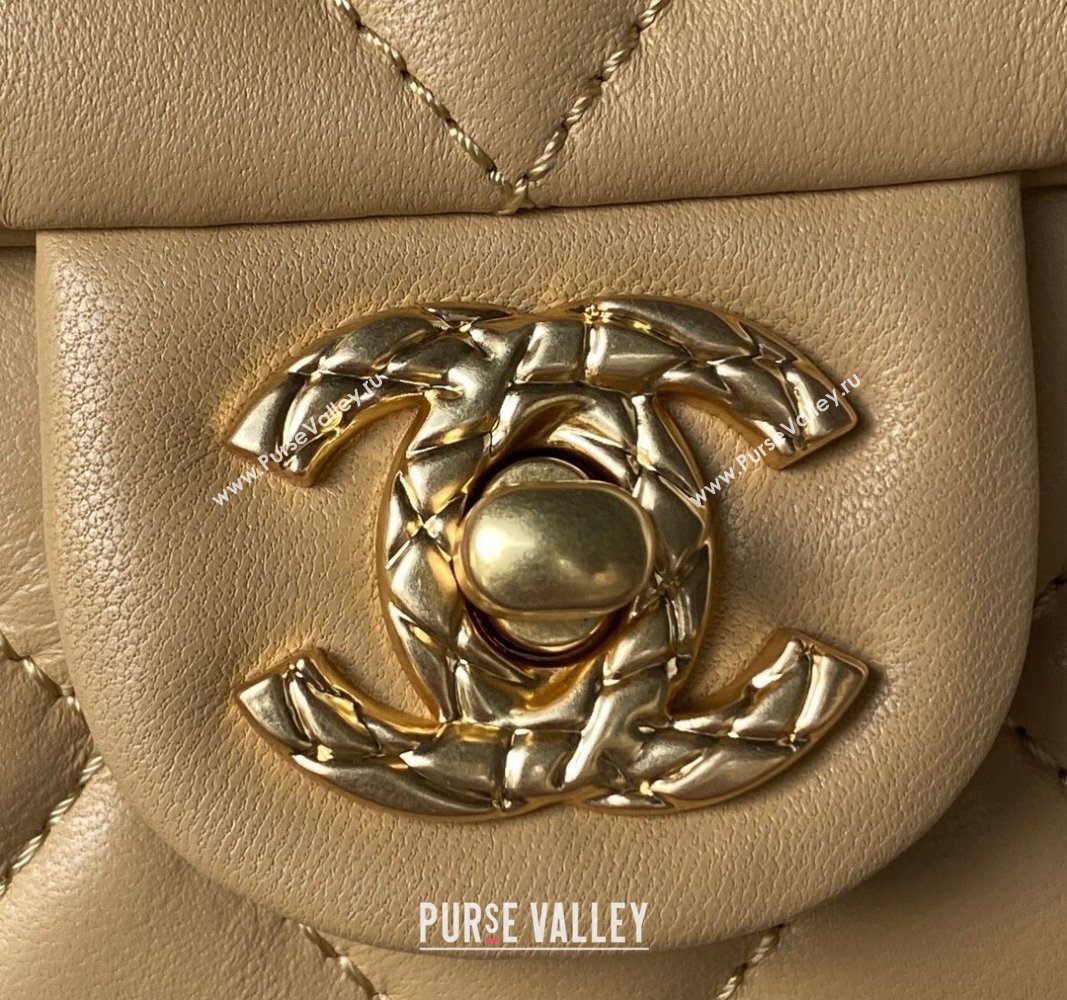 Chanel Lambskin Flap Bag AS4263 Beige 2023 (jiyuan-23100716)