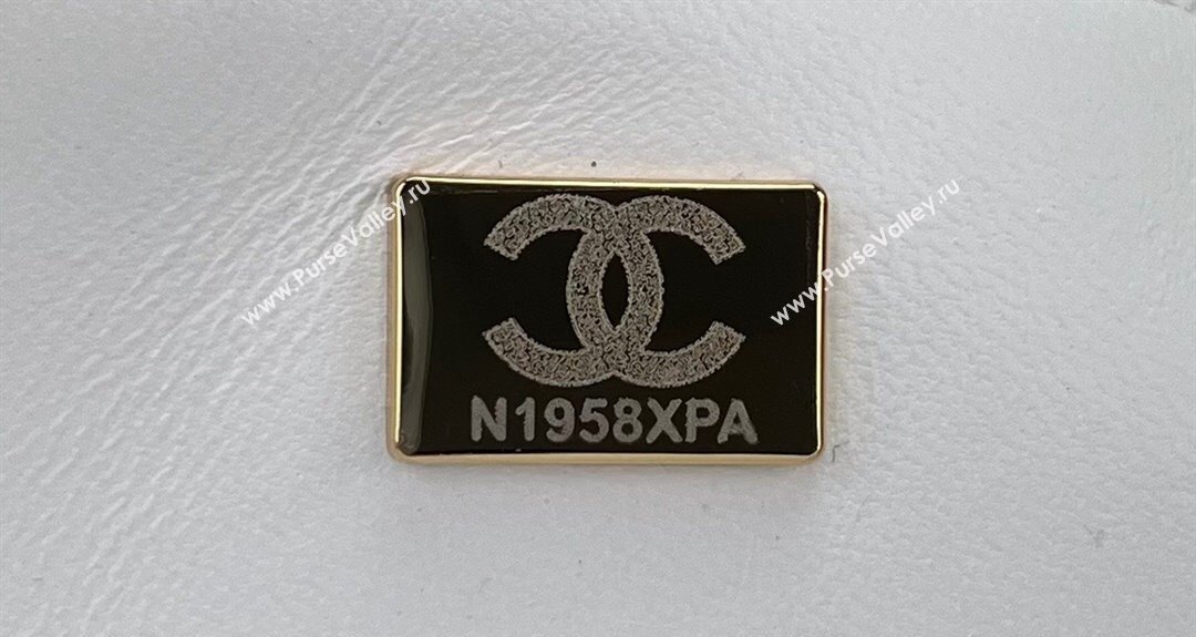 Chanel Wool Tweed Medium Classic Handbag A01112 White 2023 (jiyuan-23100902)