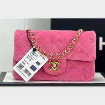 Chanel Wool Tweed Small Classic Handbag A01116 Pink 2023 (jiyuan-23100912)