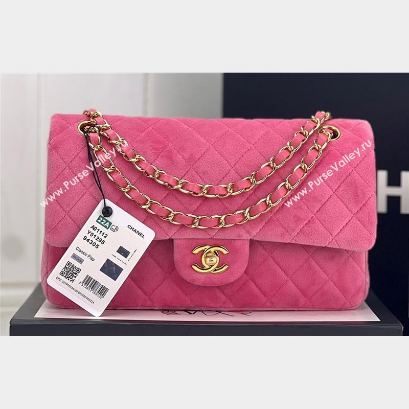 Chanel Wool Tweed Medium Classic Handbag A01112 Pink 2023 (jiyuan-23100903)